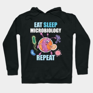 Eat Sleep Microbiology Repeat Funny Gift For Microbiologists Hoodie